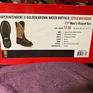 Golden water buffalo superintendent, boots